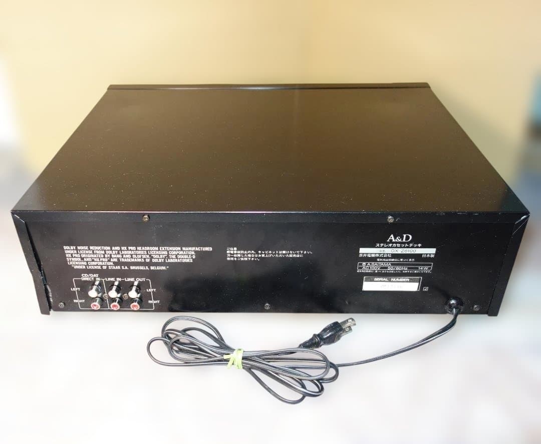 【週末特価】A&D GX-Z6100 3ヘッドカセットデッキ【ベルト交換】