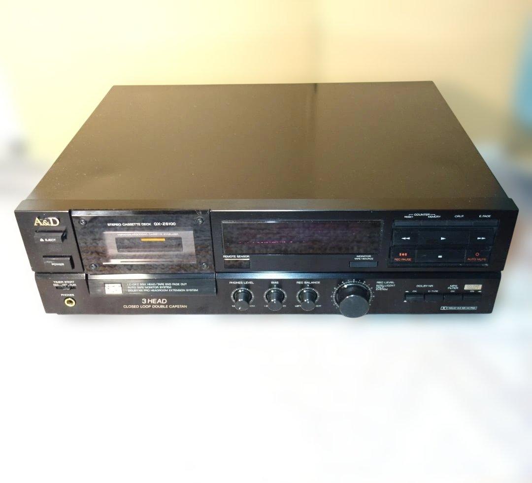 【週末特価】A&D GX-Z6100 3ヘッドカセットデッキ【ベルト交換】