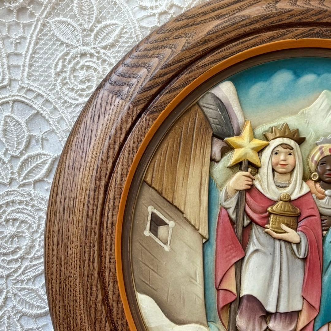 アンリ人形 ANRI 壁掛け　1982年　【クリスマスプレート】