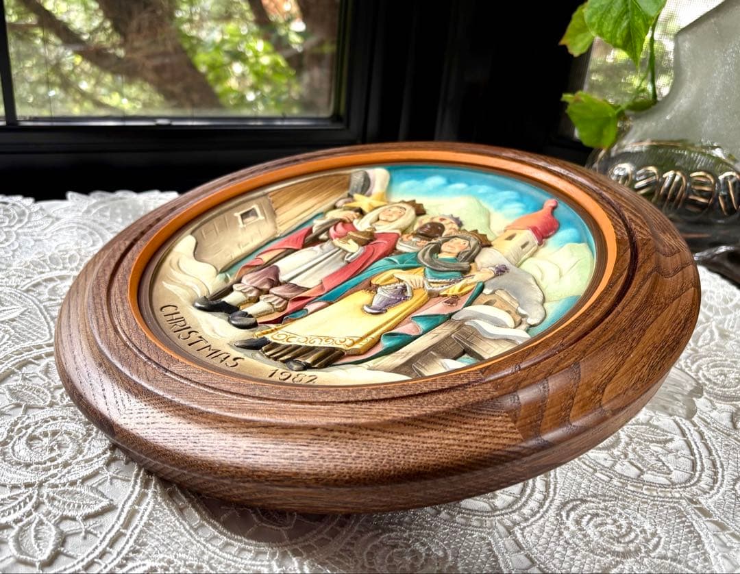 アンリ人形 ANRI 壁掛け　1982年　【クリスマスプレート】