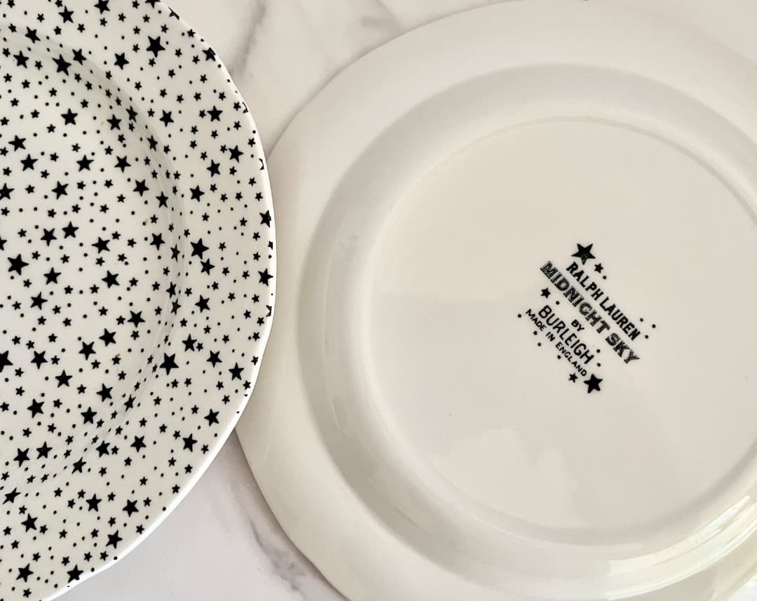 バーレイ×ラルフローレン ミッドナイトスカイ 21.5cmプレート2枚