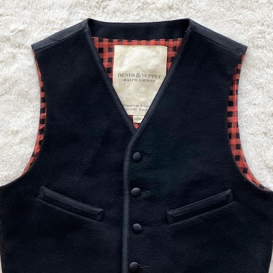 DENIM&SUPPLY ラルフローレン ベスト ジレ ブラック XS