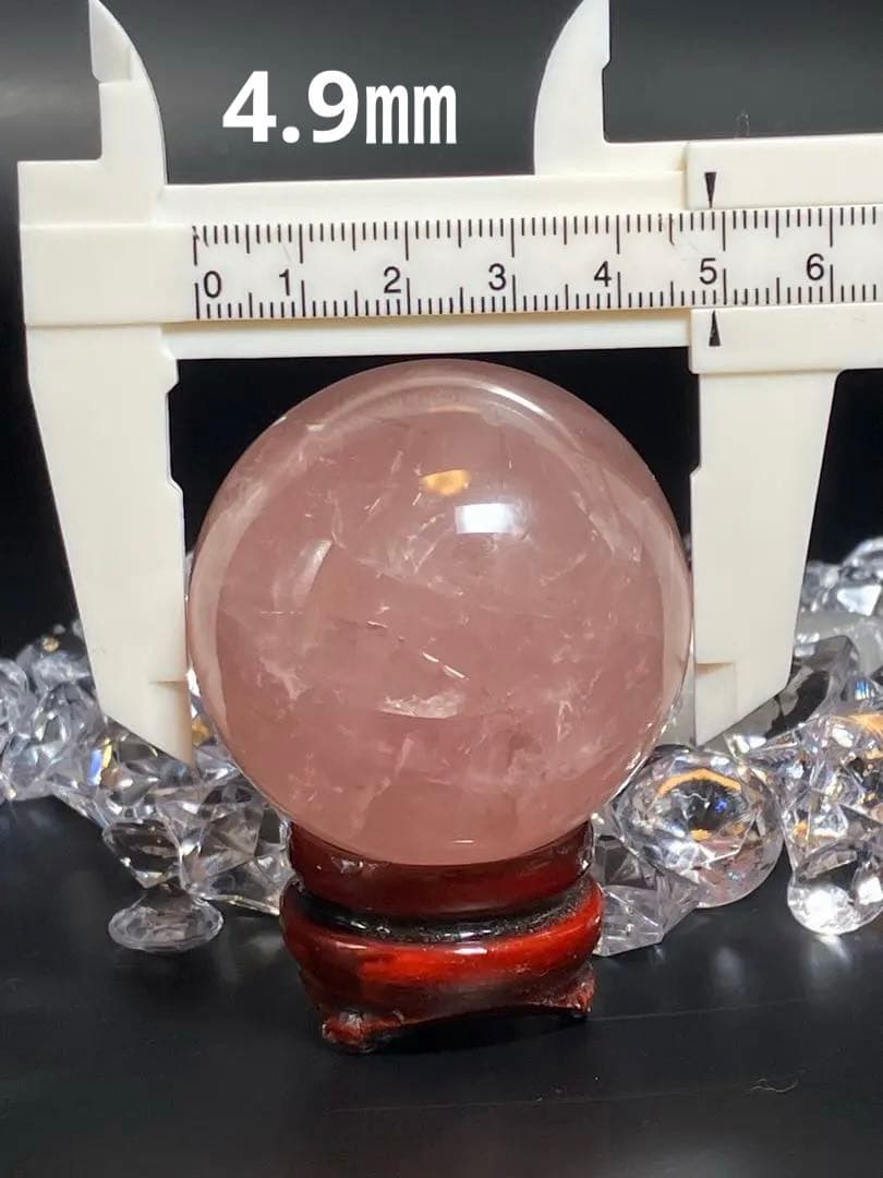 ✨希少✨♡スターディープローズクォーツ♡スター強め♡天然石　丸玉　スフィア