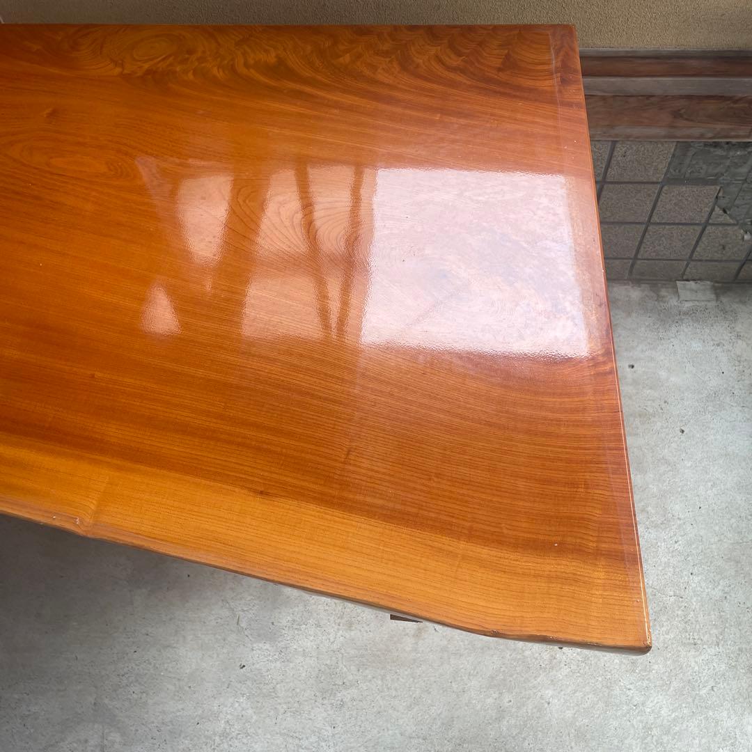 【銘木】欅 無垢一枚板 センターテーブル 注文品 特注品 珍品 昭和レトロ