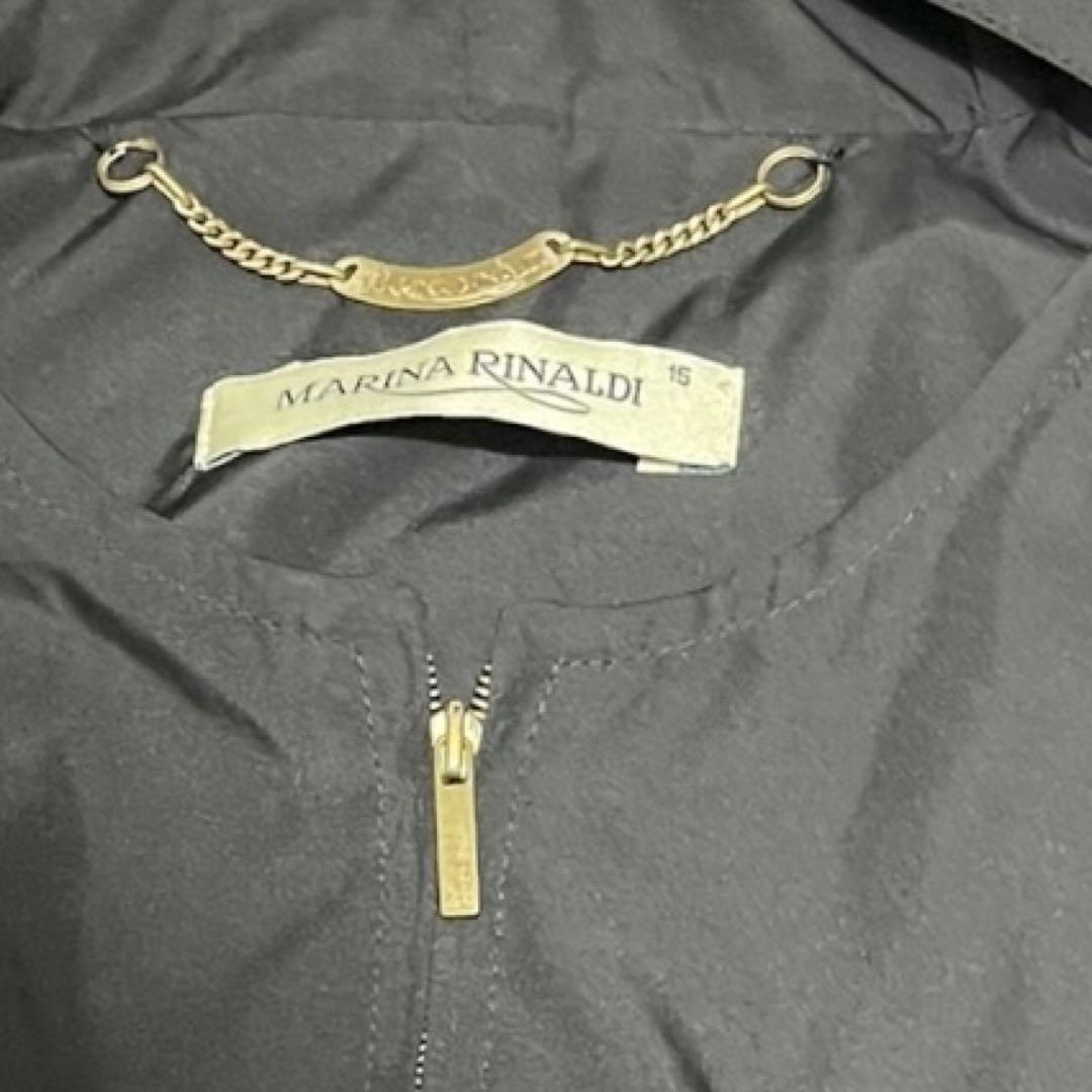 大きいサイズ　15号　マリナリナルディ　2XL 3L ロングコート　黒　美品