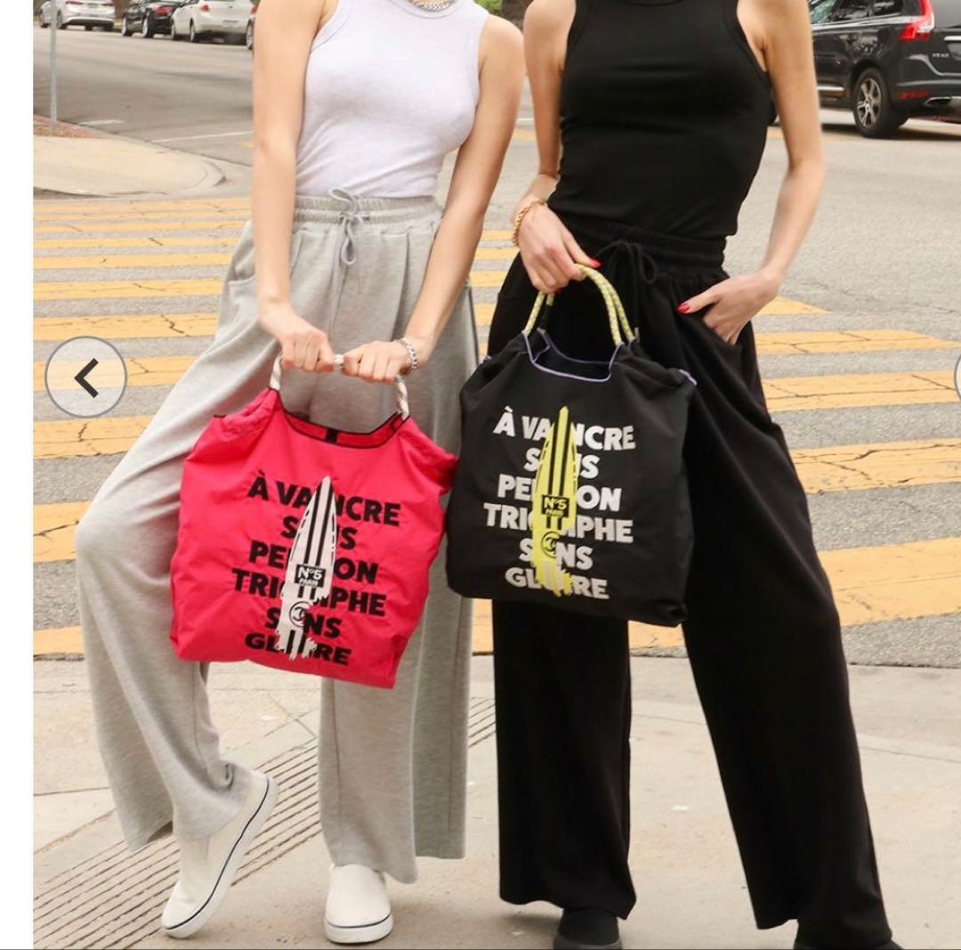 cha76chanMICALLE トートバッグ黒＆ピンク2点