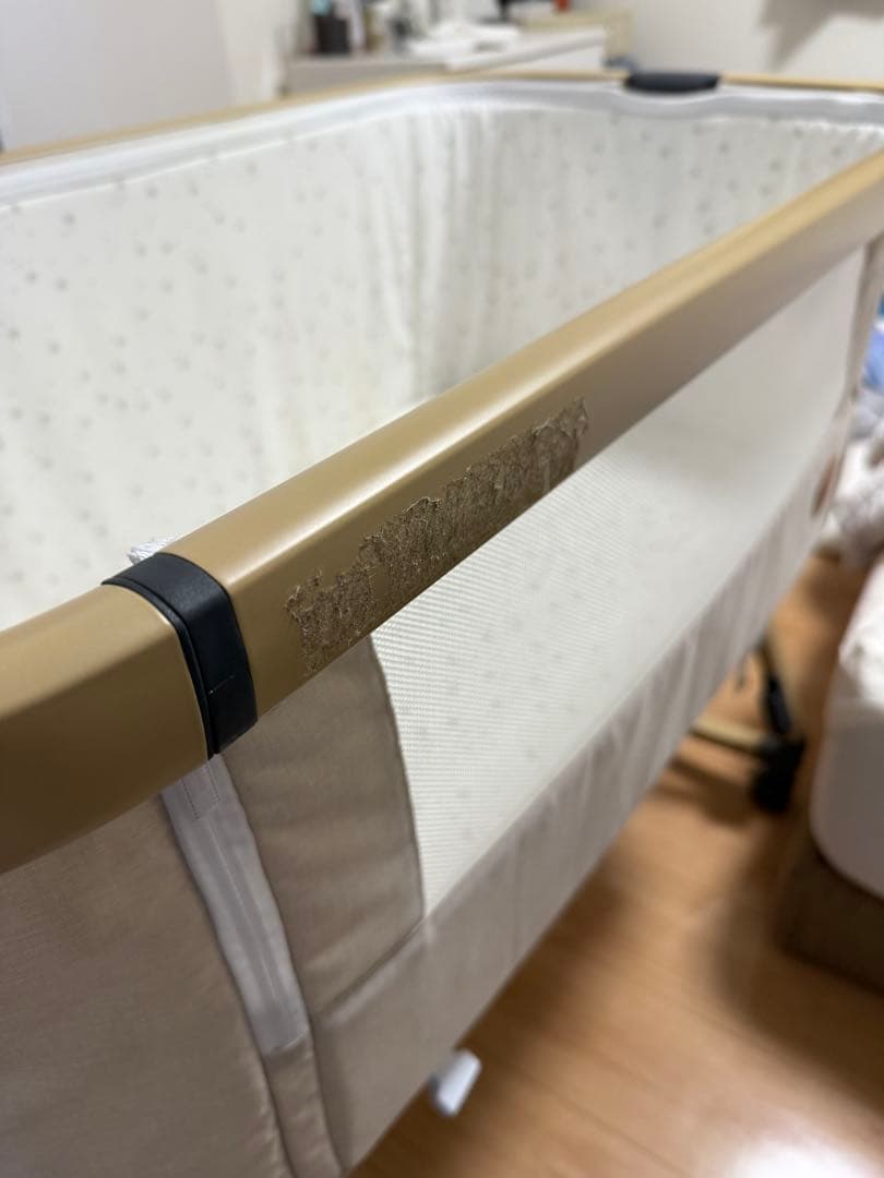 Kimoinsa ベビーベッド 木目調 ベージュ