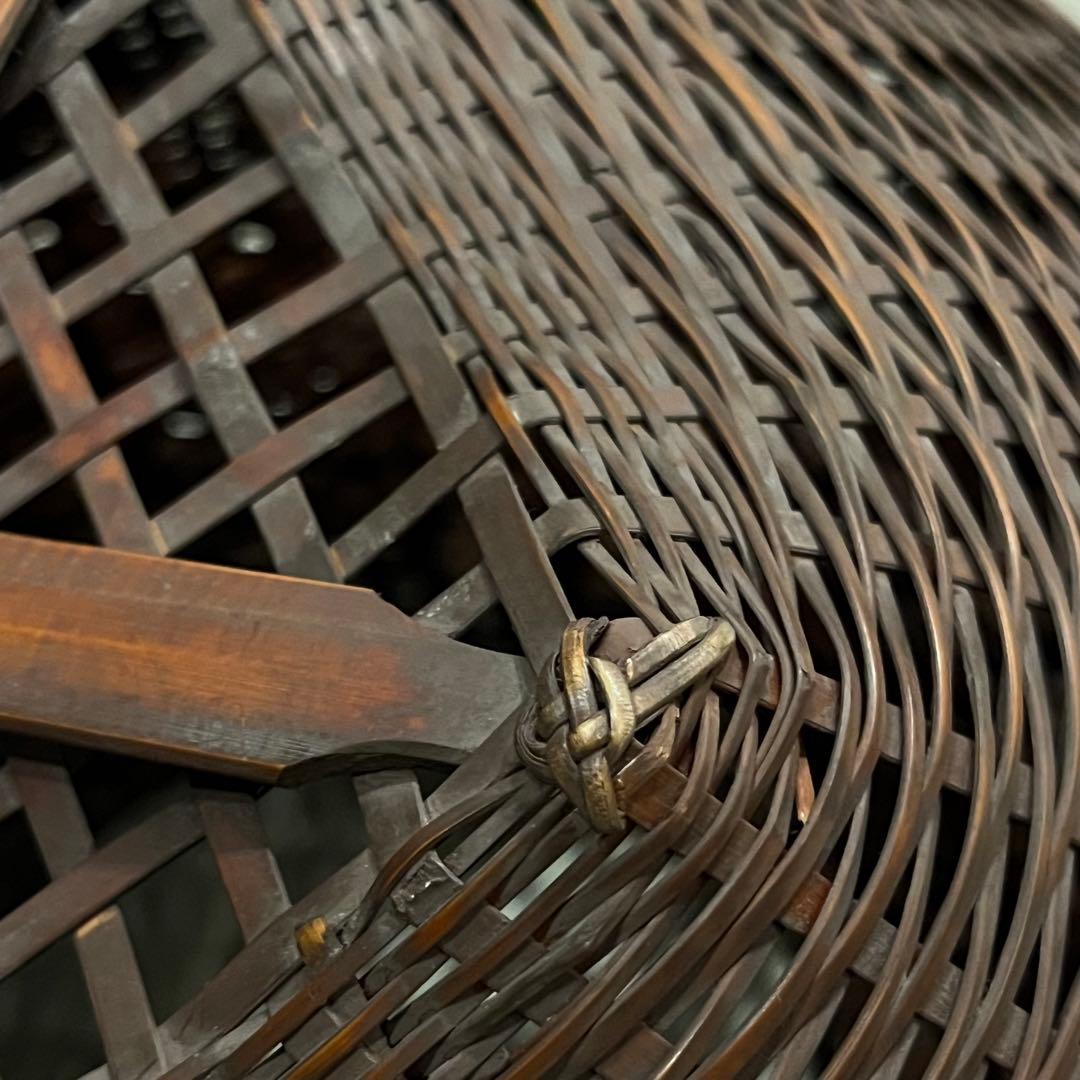 古美術 池坊 生花 牡丹籠 竹籠 唐物 一竜