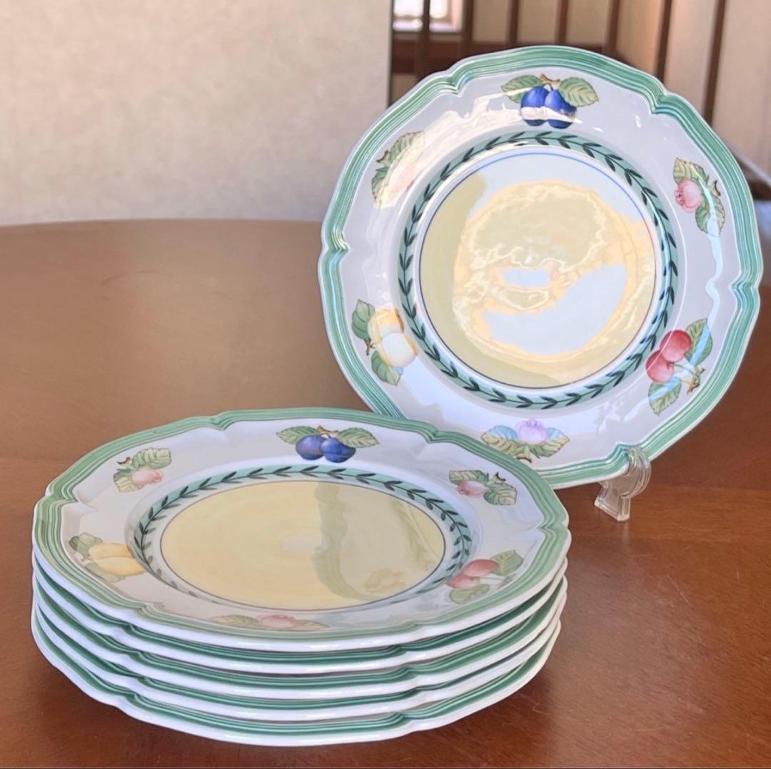 【美品】ビレロイ＆ボッホ★フレンチカントリー★ケーキ皿　6枚