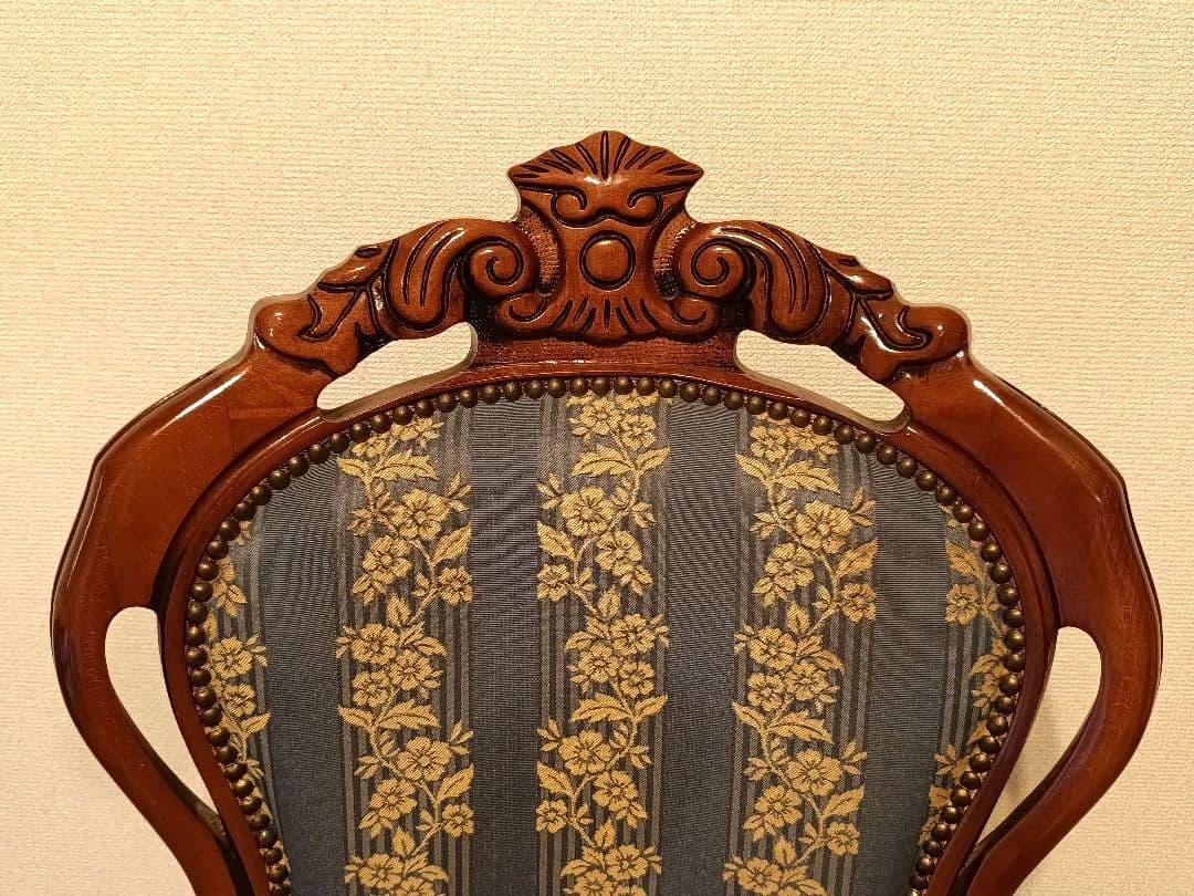 イタリア高級アンティーク調家具 ダイニングチェア リビングチェア 猫脚 B