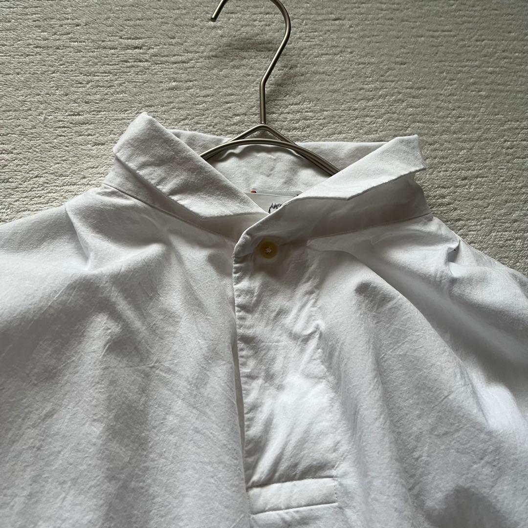 ヤエカ yaeca ギャザー プルオーバー シャツ ブラウス 白 ゆったり