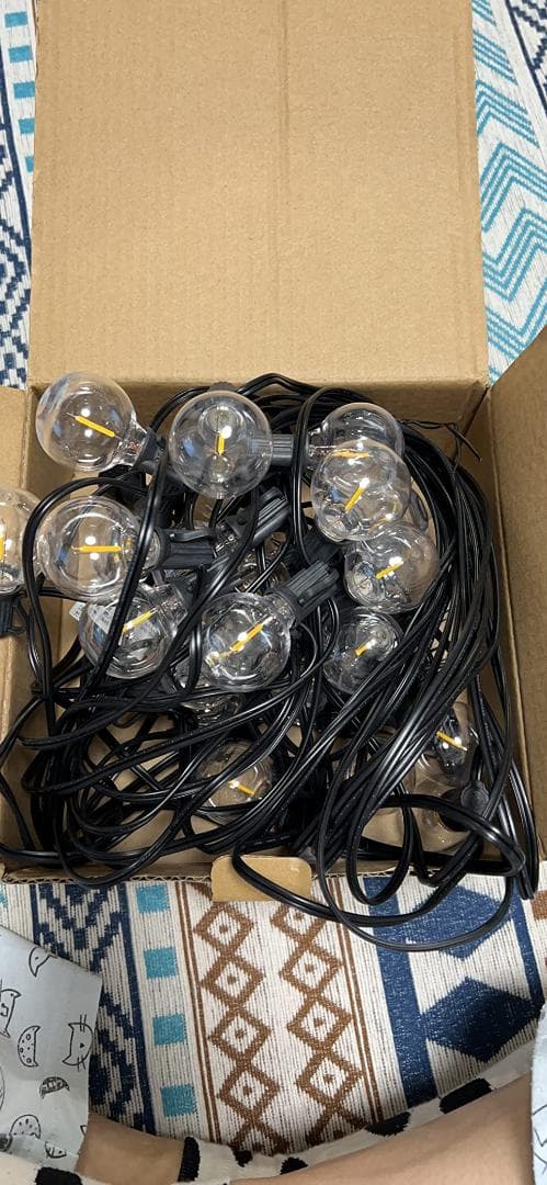 25個LED電球付き ガーデンライト 防雨型LEDストリングライト 15M