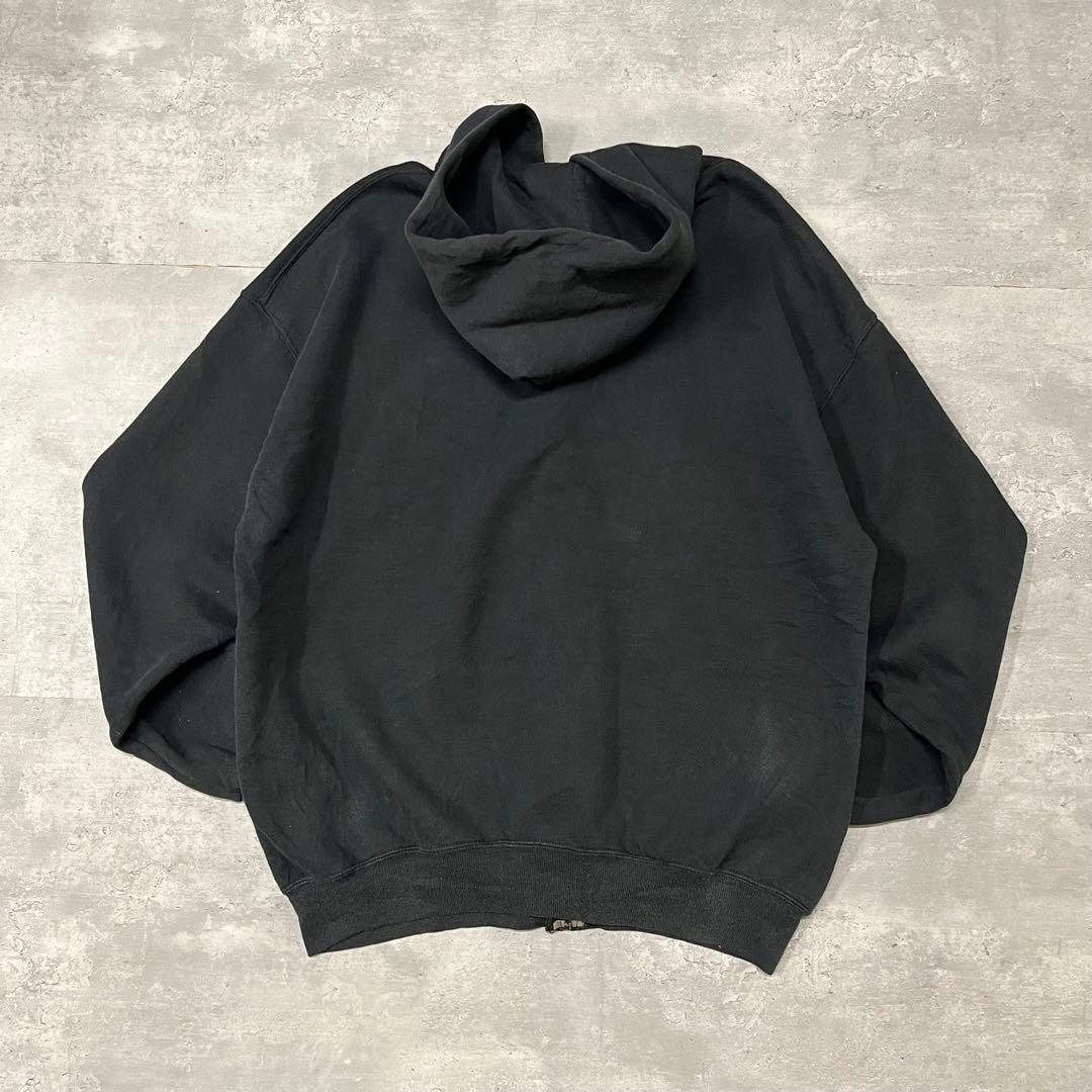 トップス 90s Russell Blank Zip Sweat Hoodie USA