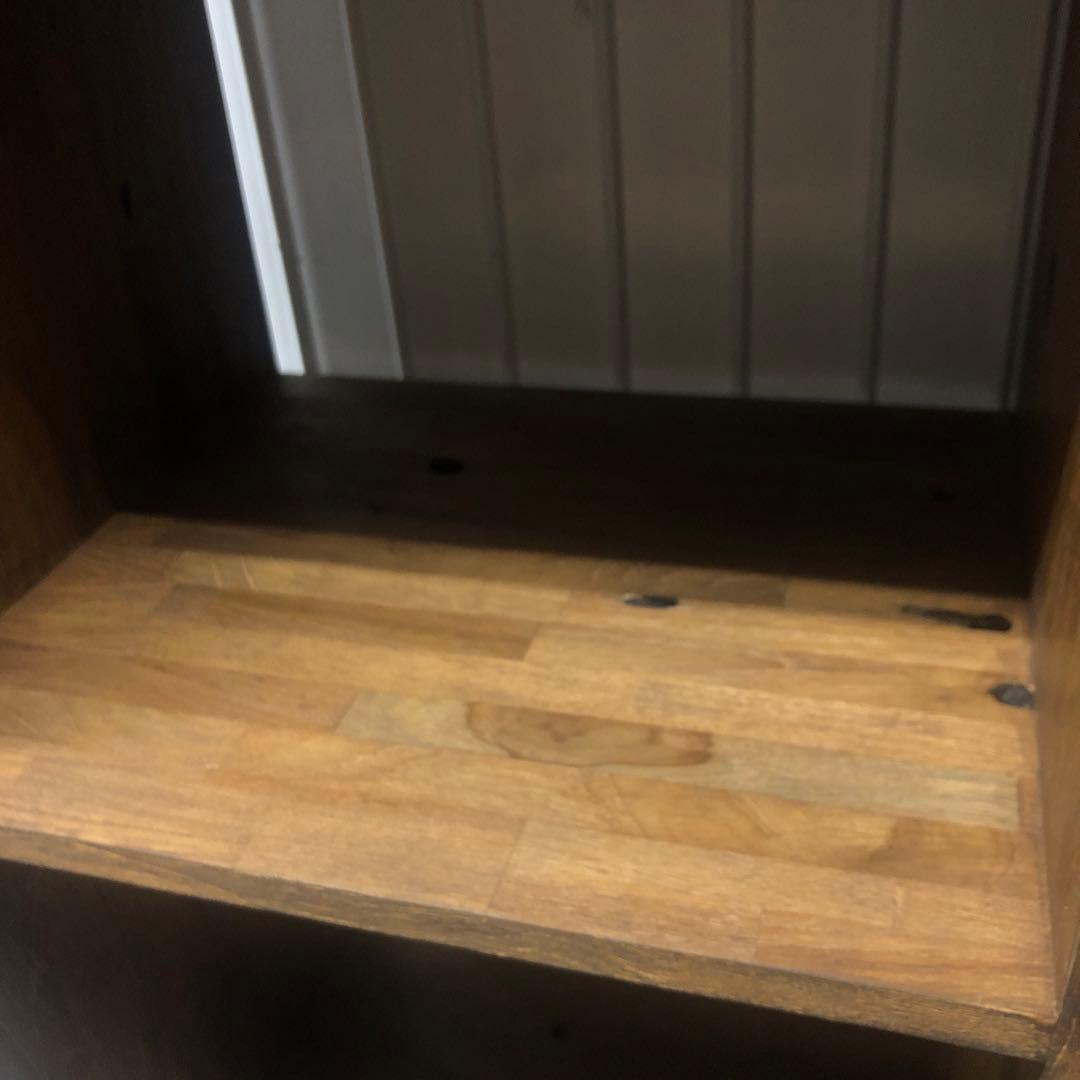 オープンシェルフ チーク古材ラック4段