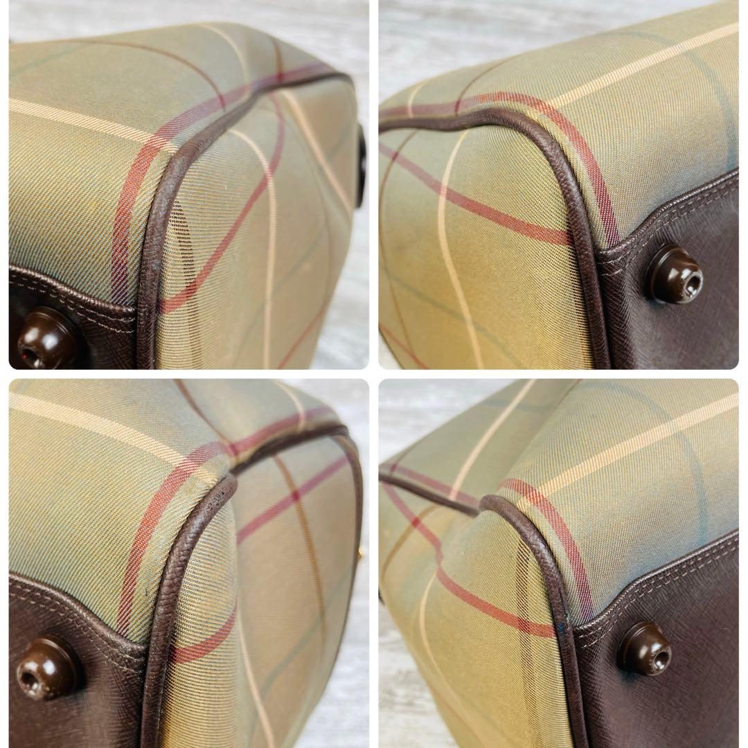 Burberrys バーバリー ボストンバッグ チェックビンテージ 南京鍵付き