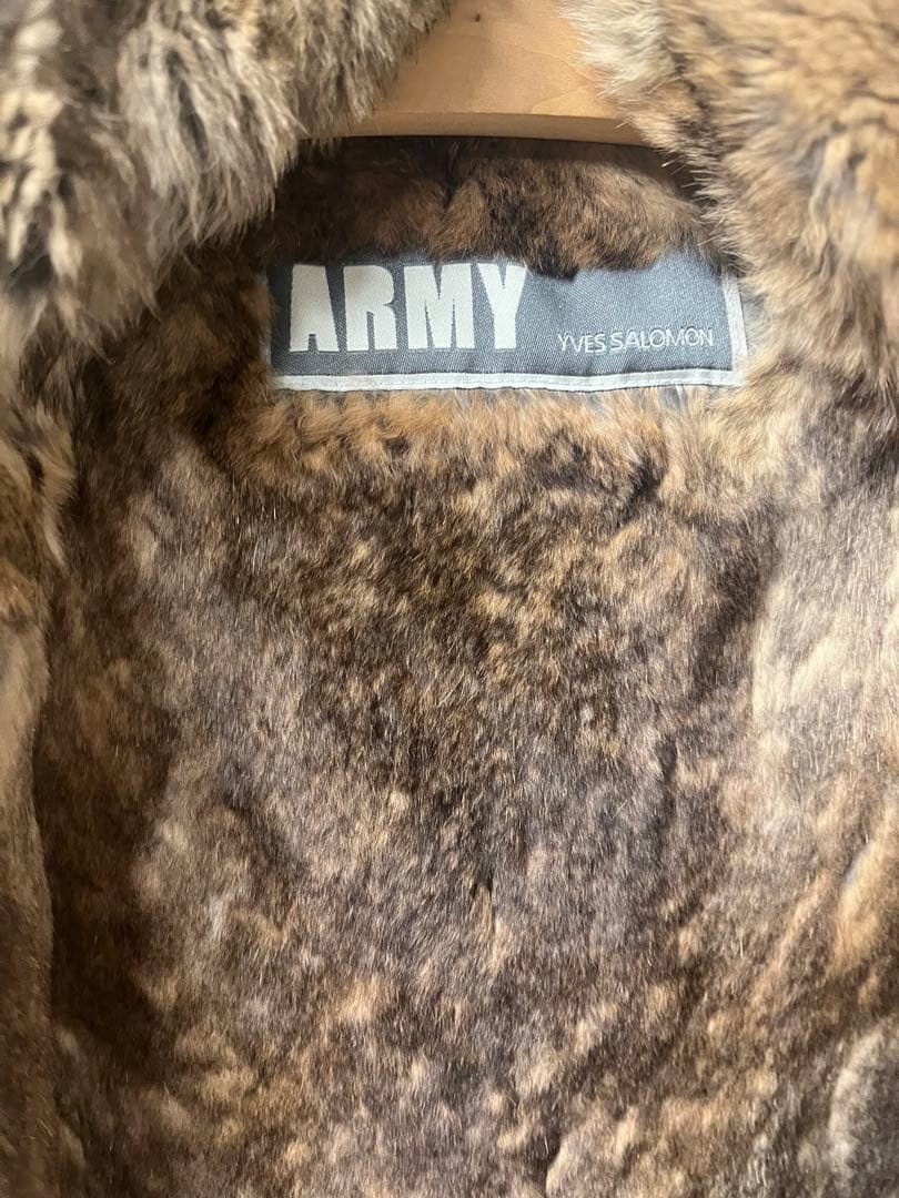 YVES SALOMON ARMモッズコート オリーブグリーン