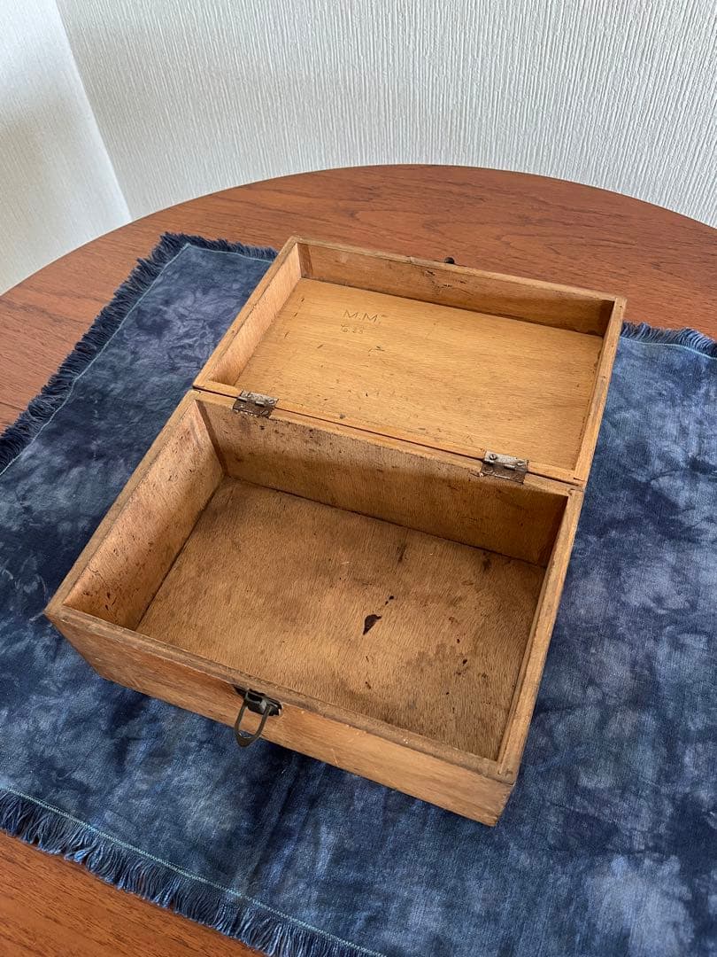 アンティーク雑貨 france vintage stencil wood box