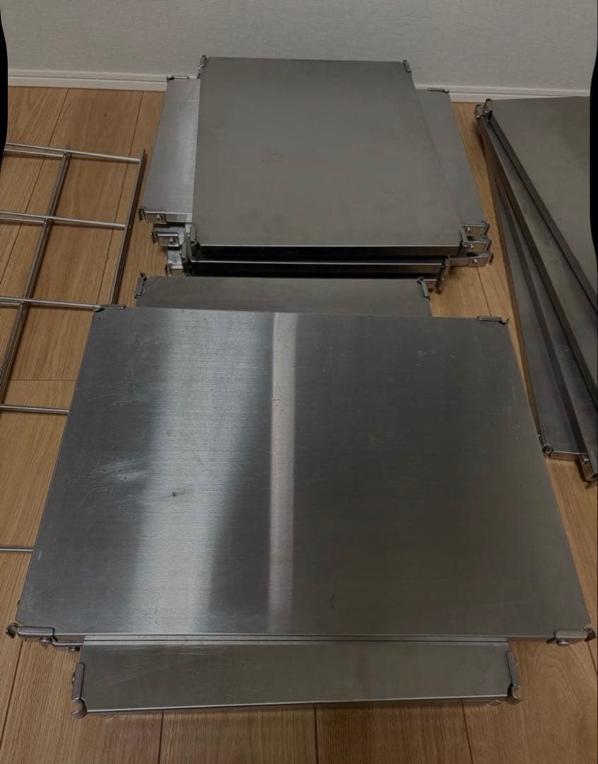 【内容変更可能】　無印良品　ステンレスユニットシェルフ　セット　帆立　棚