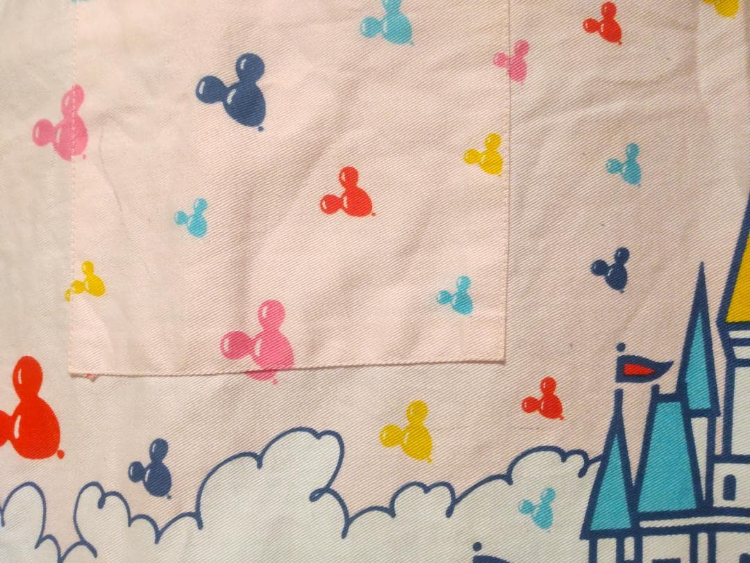 昭和レトロ★日本製★東京ディズニーランド シンデレラ城 ミッキーマウス エプロン