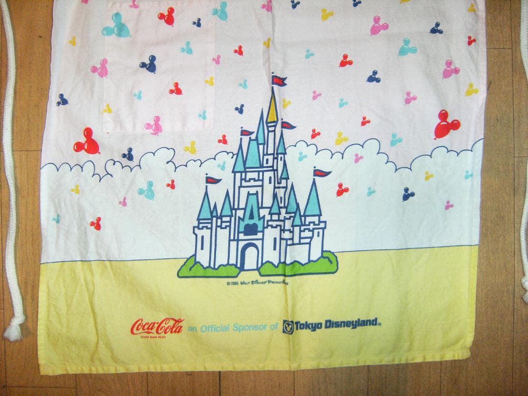 昭和レトロ★日本製★東京ディズニーランド シンデレラ城 ミッキーマウス エプロン