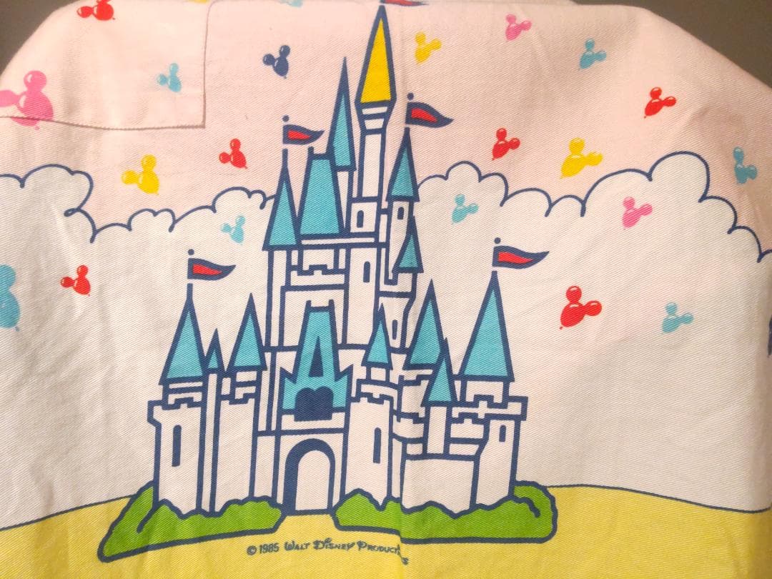 昭和レトロ★日本製★東京ディズニーランド シンデレラ城 ミッキーマウス エプロン