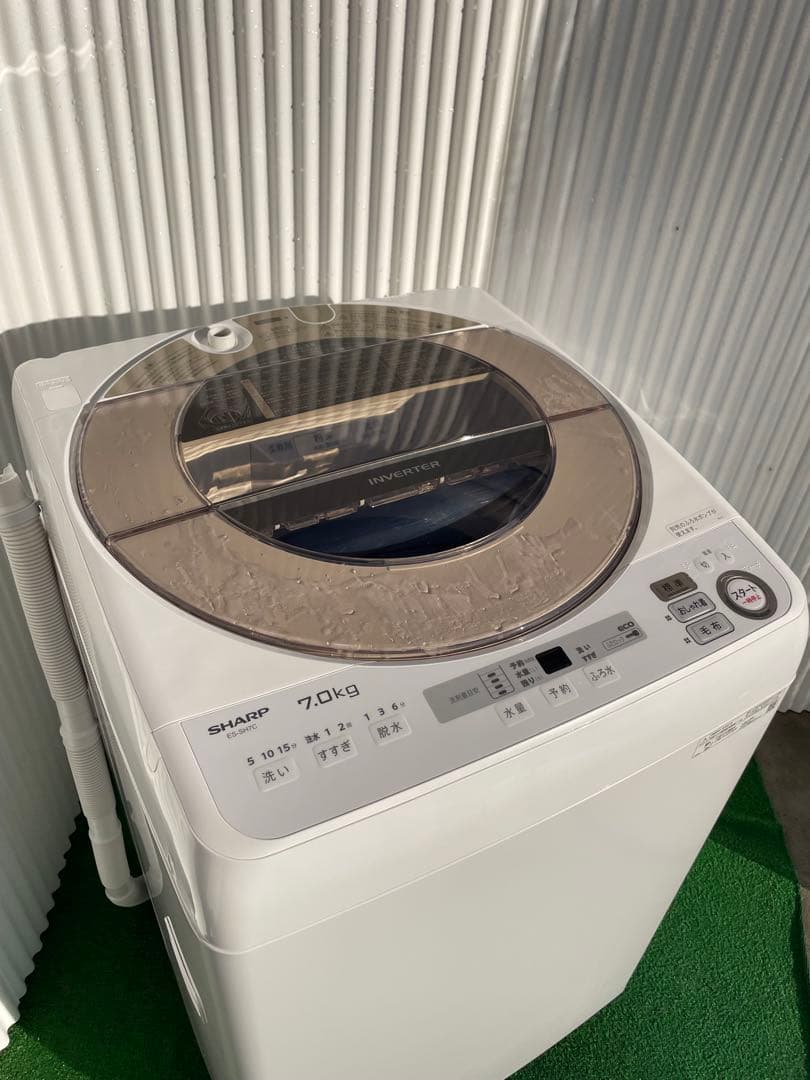 915 シャープ 7kg洗濯機 穴なし槽 黒カビ抑制 インバーター搭載 国産