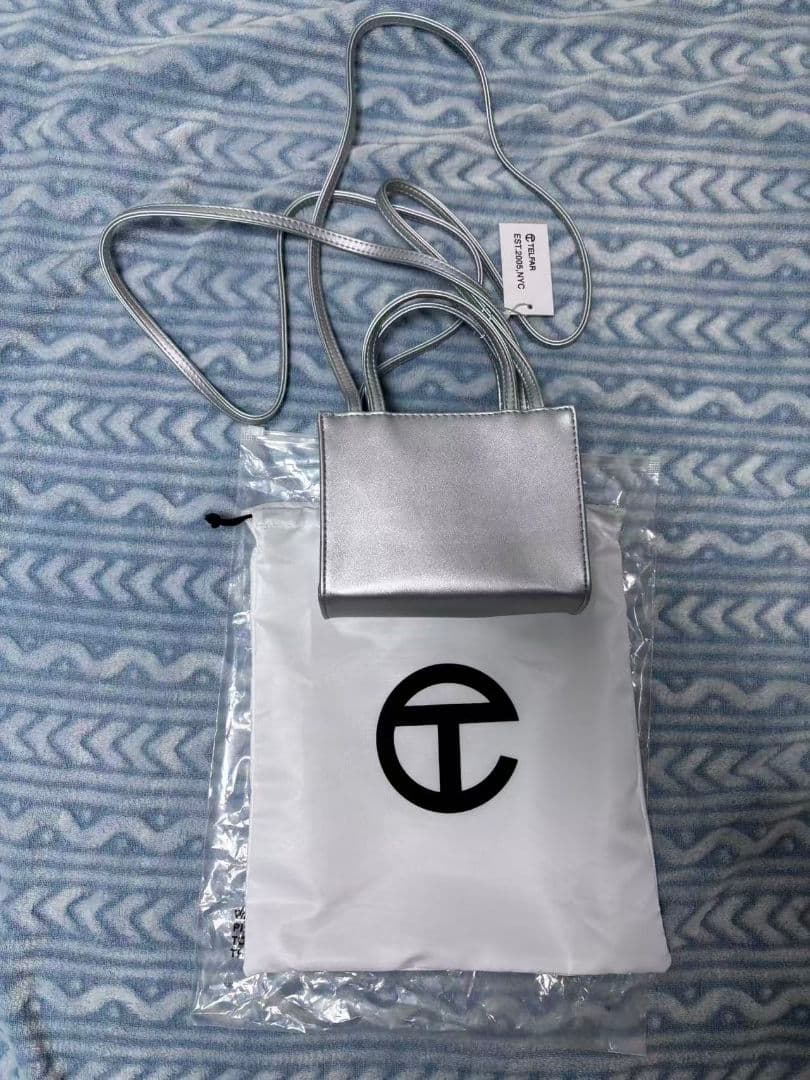 TELFAR ミニショッパー シルバー メタリック ショルダーバッグ 未使用