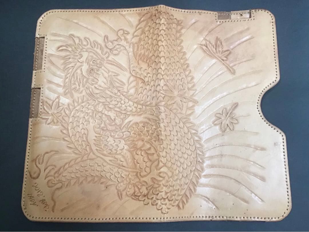 [生前特注品] TADY本人手彫り(TADY&KING)龍レザーアート未使用