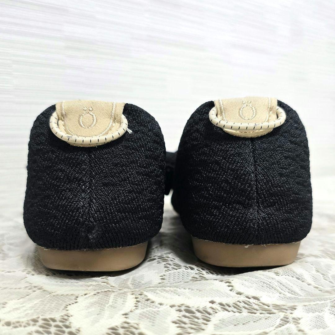 Öffen オッフェン ポインテッド フリル パンプス ブラック 38