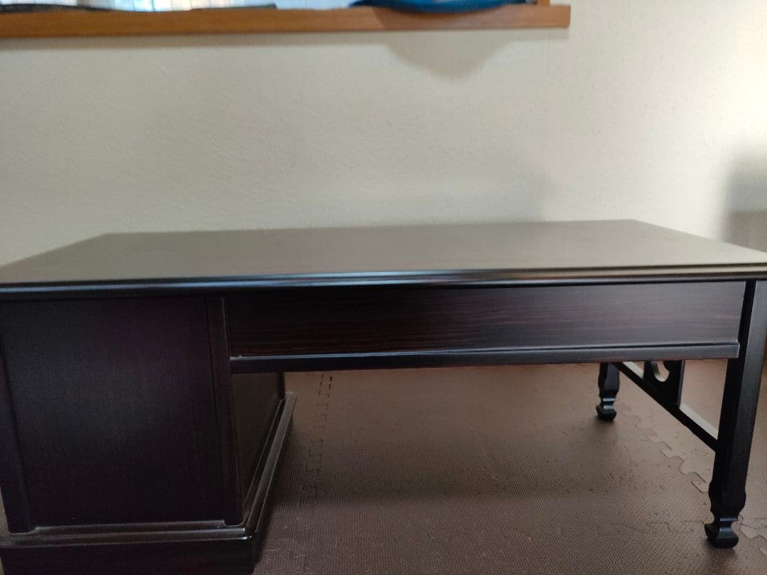 最高峰　紫檀　木製文机 ダークブラウン アンティーク