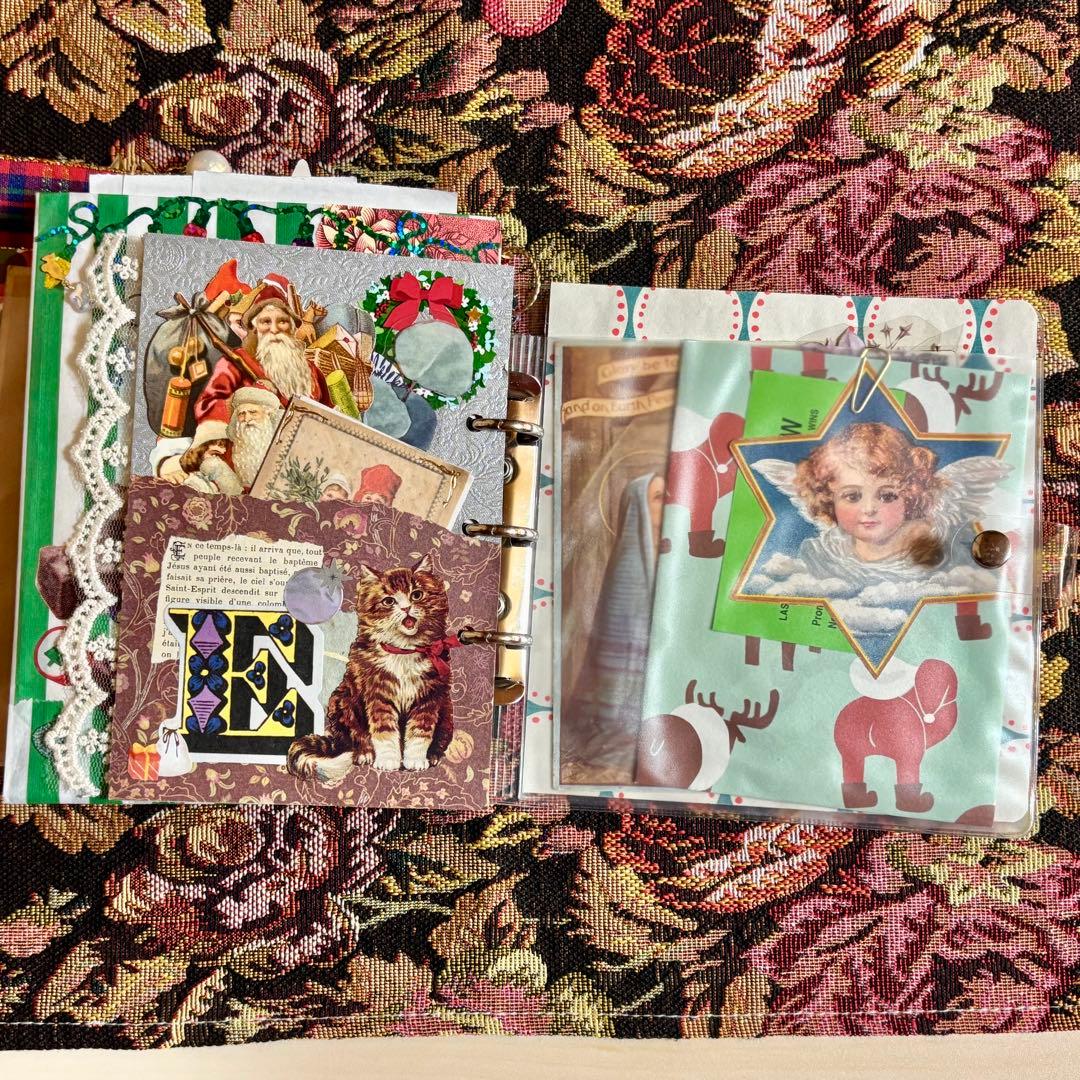 クリスマスおすそ分けファイル　ジャンクジャーナル　コラージュ素材