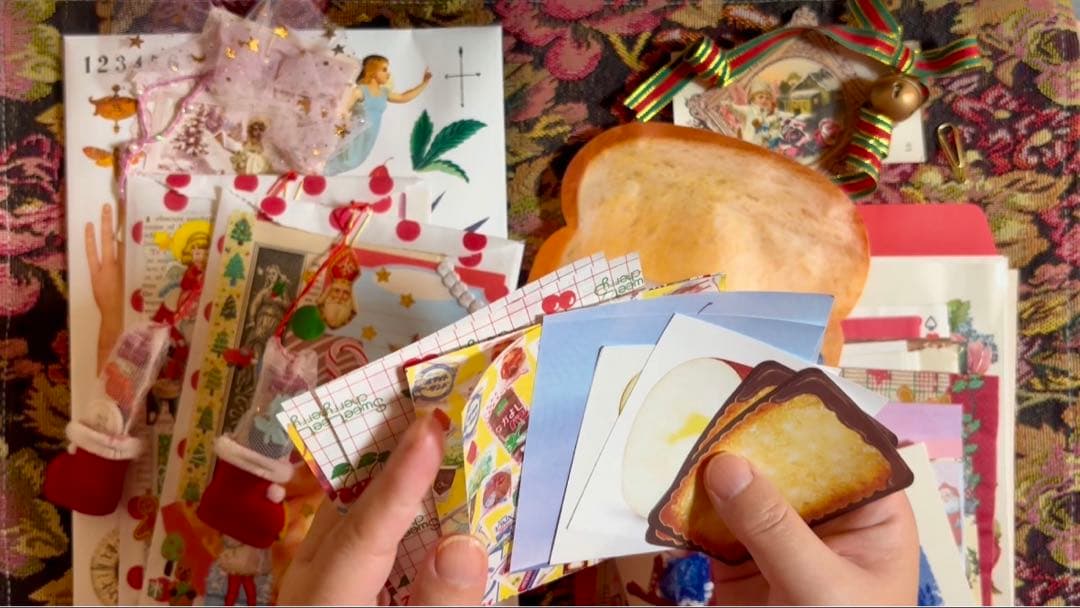 クリスマスおすそ分けファイル　ジャンクジャーナル　コラージュ素材