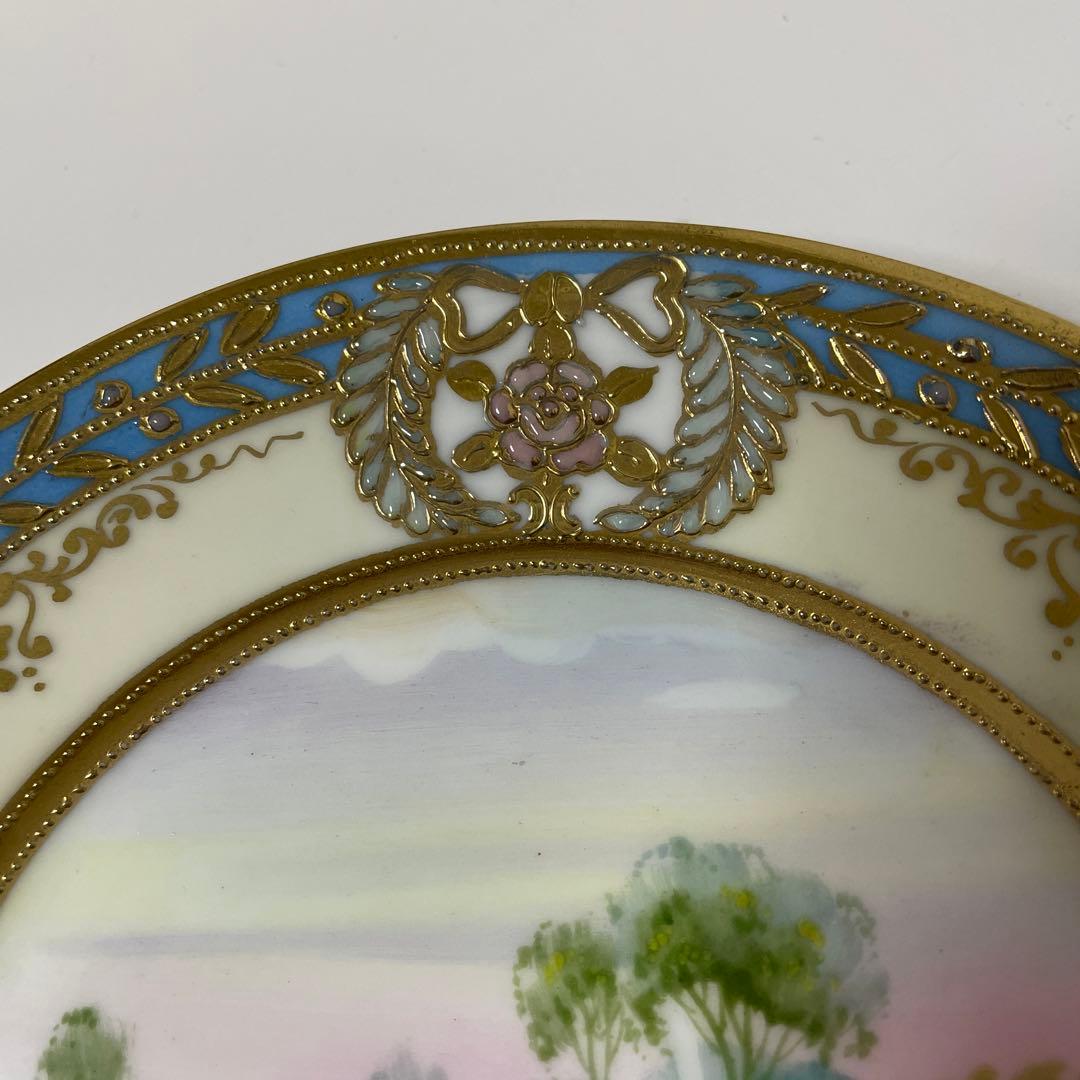 ＊湖水の白鳥＊1906年-1921年＊英国輸出・１５.８cm・オールドノリタケ・