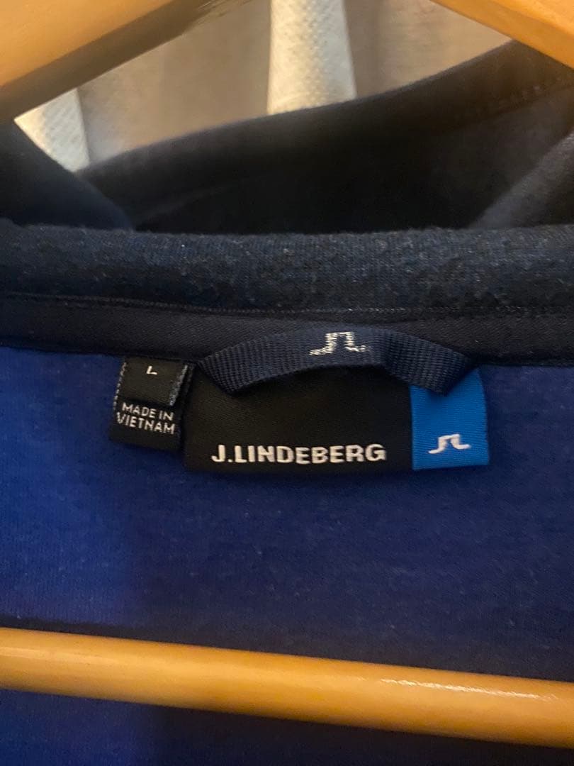 ジェイリンドバーグ　J.LINDEBERG パーカー　ハーフジップ　刺繍ロゴ　L