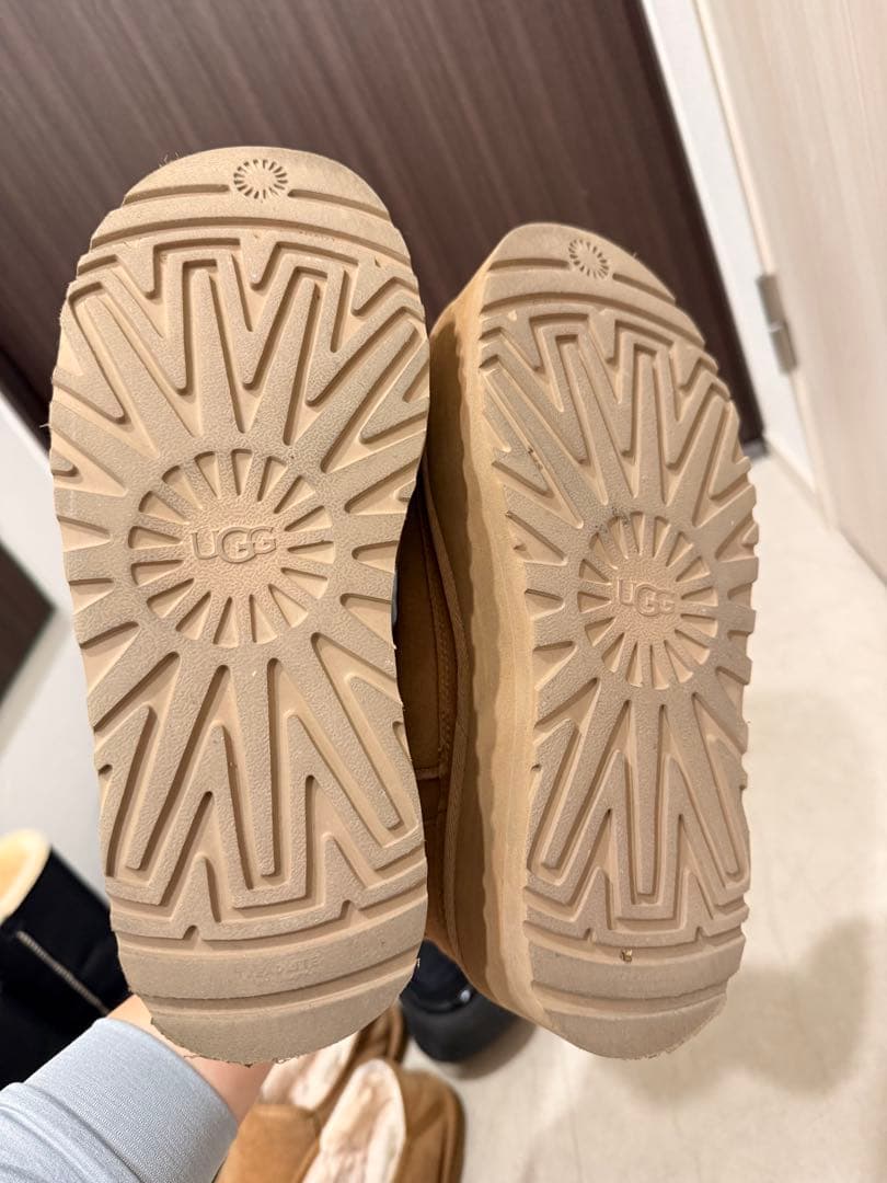 UGG ブラウン ムートンブーツ プラットフォーム