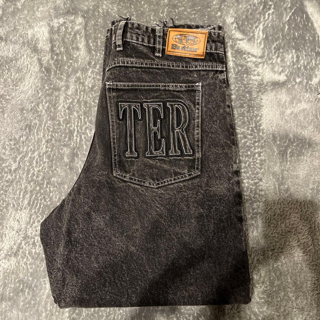 Butter goods baggy denim 32ブラック バギー デニム