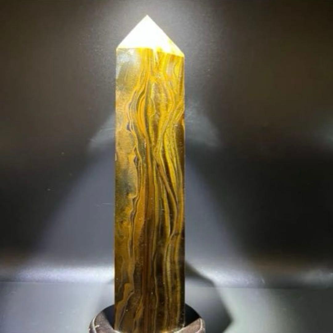 ☆超大型 激レアサイズ☆素敵な色合いと模様☆アイアンタイガーアイ 六角柱 天然石