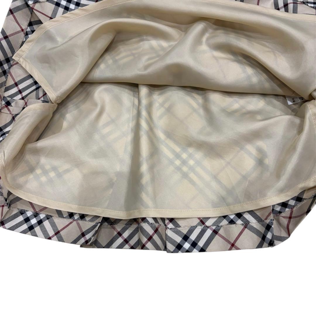 バーバリーブルーレーベル ノバチェック プリーツ ジャンパースカート 38