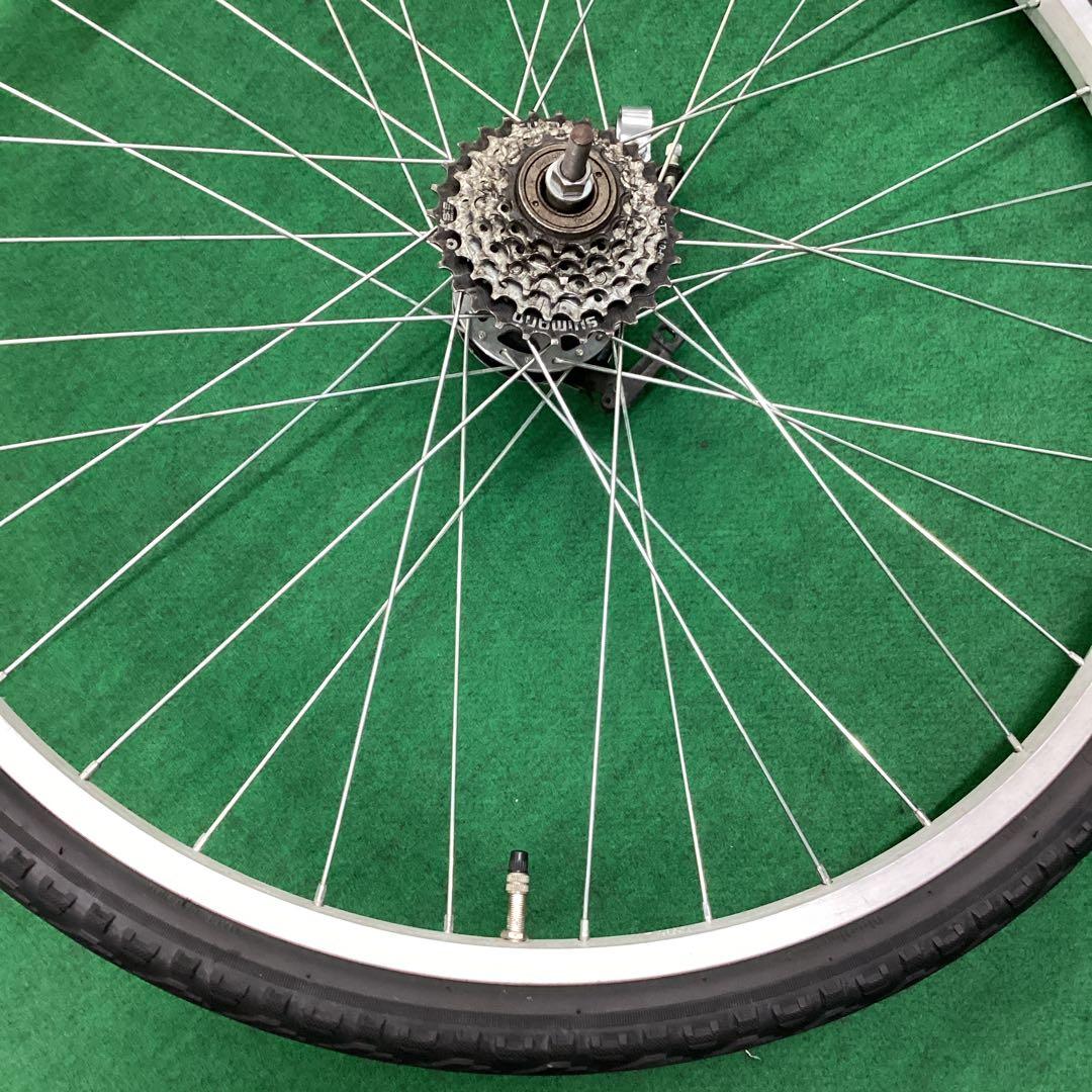 後ホイール　700x42c　外装６段　リア　ON　タイヤ付　ローラーブレーキ付