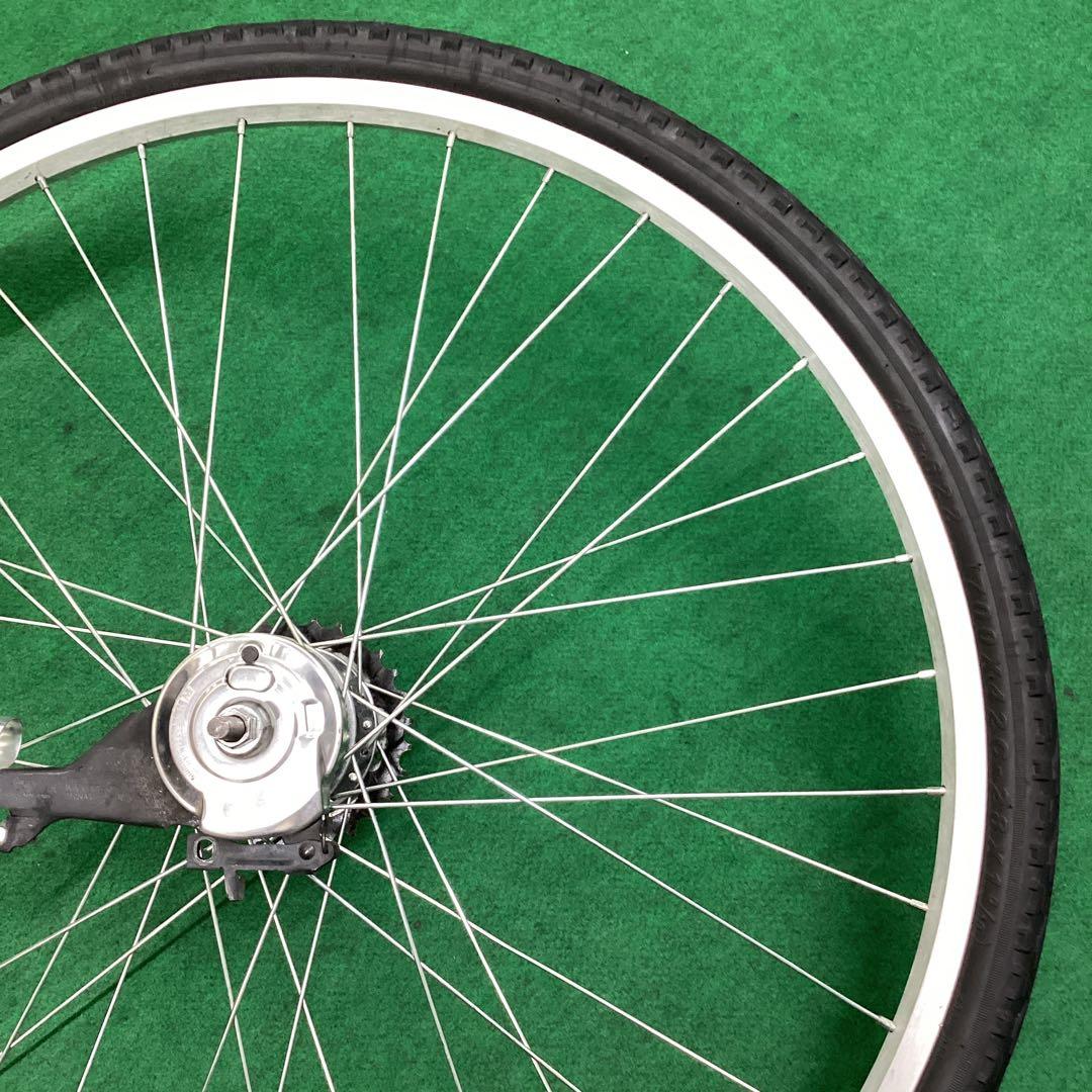 後ホイール　700x42c　外装６段　リア　ON　タイヤ付　ローラーブレーキ付