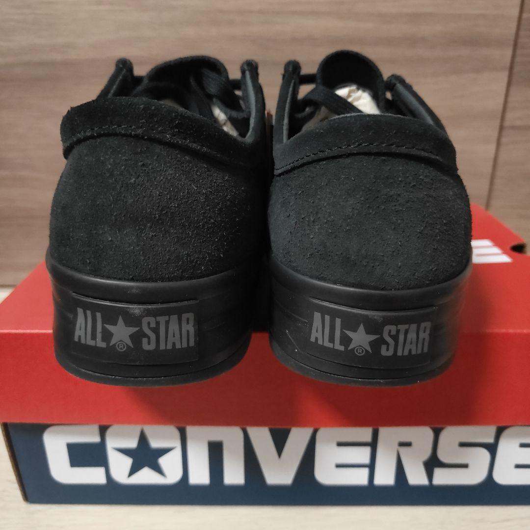 新品未使用28.0cm CONVERSE本革スエード モカシンスニーカー 黒
