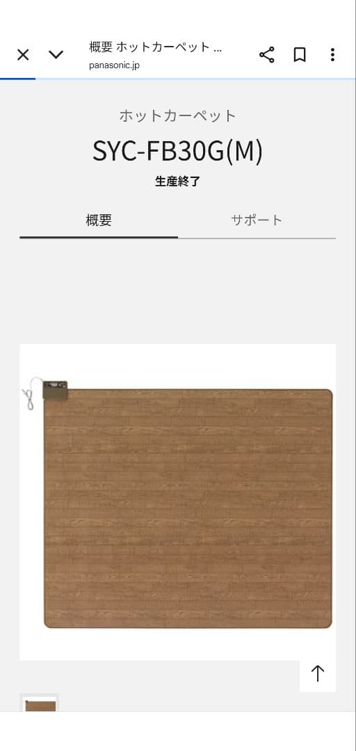 サンヨーホットカーペットsyc-fb30gフローリング調3畳相当②