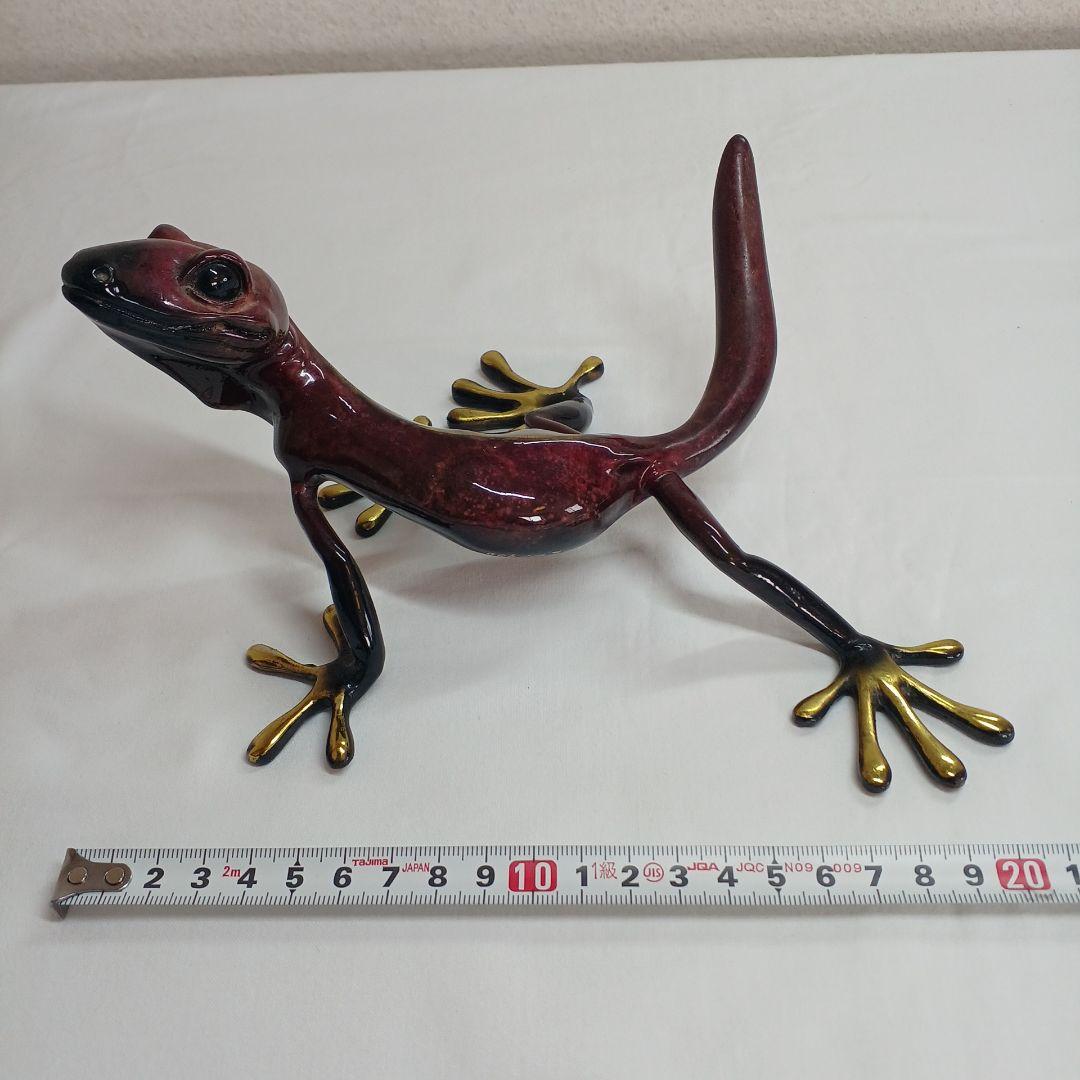 ヤモリ　トカゲ　K. Cantrell作Gecko 　置物　限定作品　合金メタル