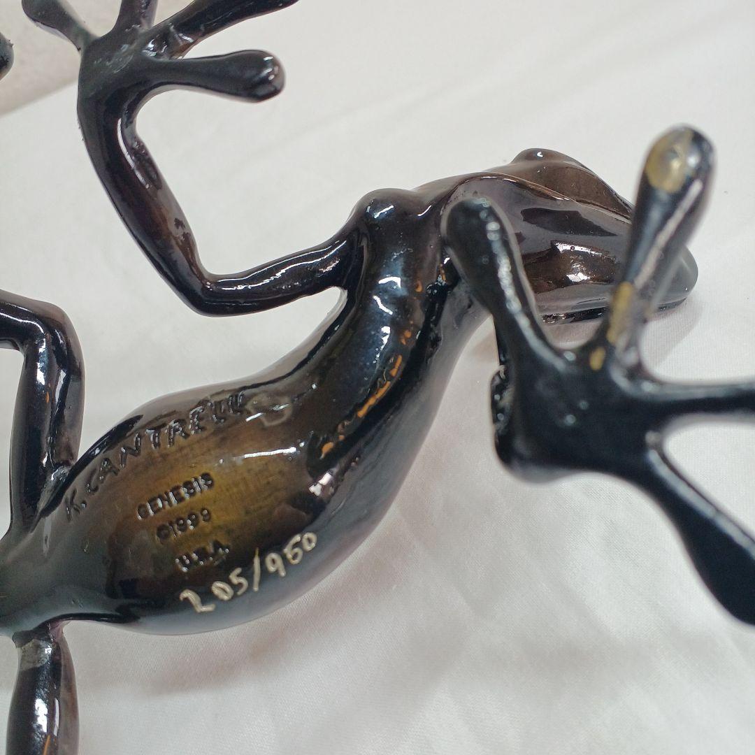 ヤモリ　トカゲ　K. Cantrell作Gecko 　置物　限定作品　合金メタル