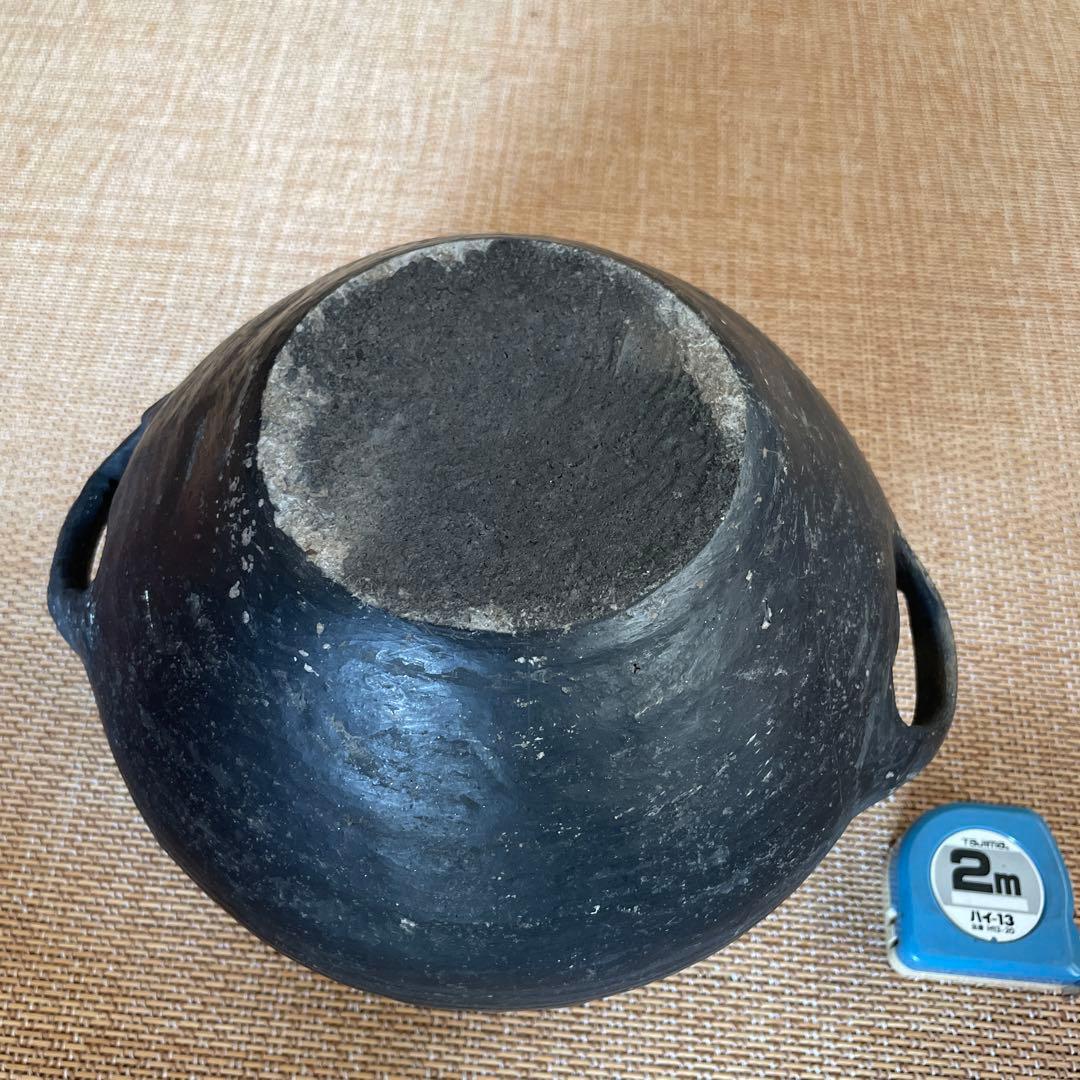 中国古美術　黒陶　壺　竜山文化　Chiping Black Pottery