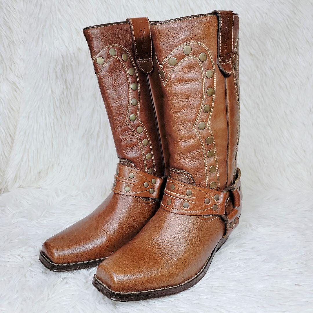 極美品✨Jracker's カウボーイ ウエスタンブーツ リング スタッズ