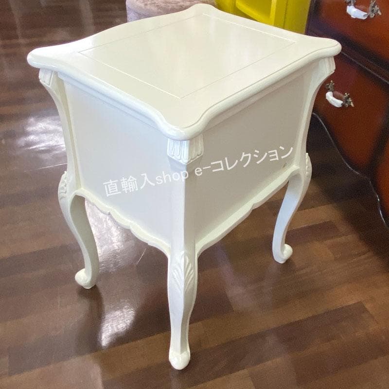 マホガニー ナイトテーブル ベッドサイドテーブル 2段引出し 収納 アンティーク