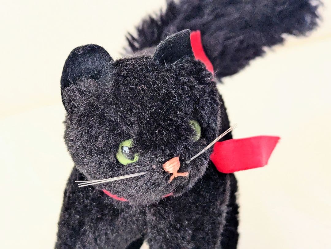 ハーマン　黒猫　ブラックキャット　トムキャット　ぬいぐるみ　アンティーク