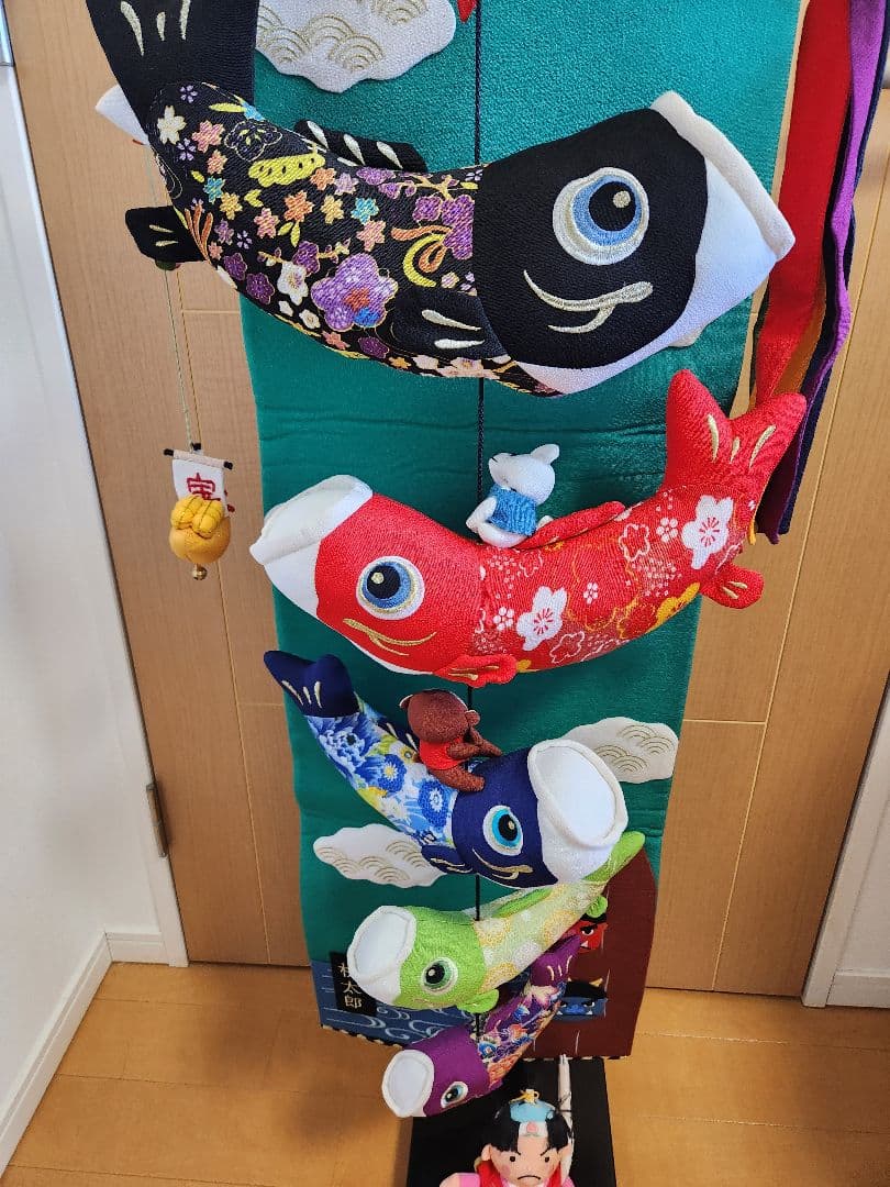 室内用鯉のぼり 　桃太郎　スタンド付き