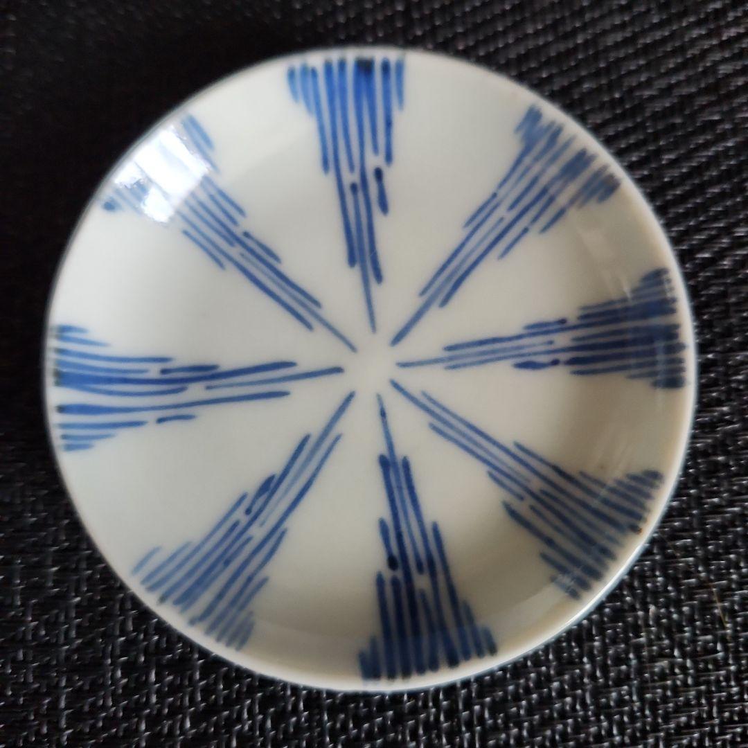 -61\a10　①　豆皿　染付　醤油皿　薬味皿　レトロ